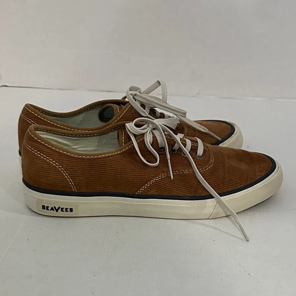 SEAVEES LEGEND SNEAKER CORDIES - GOLDEN BROWN size 10
